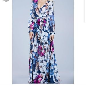 FLORAL MAXI DRESS 100% Polyester